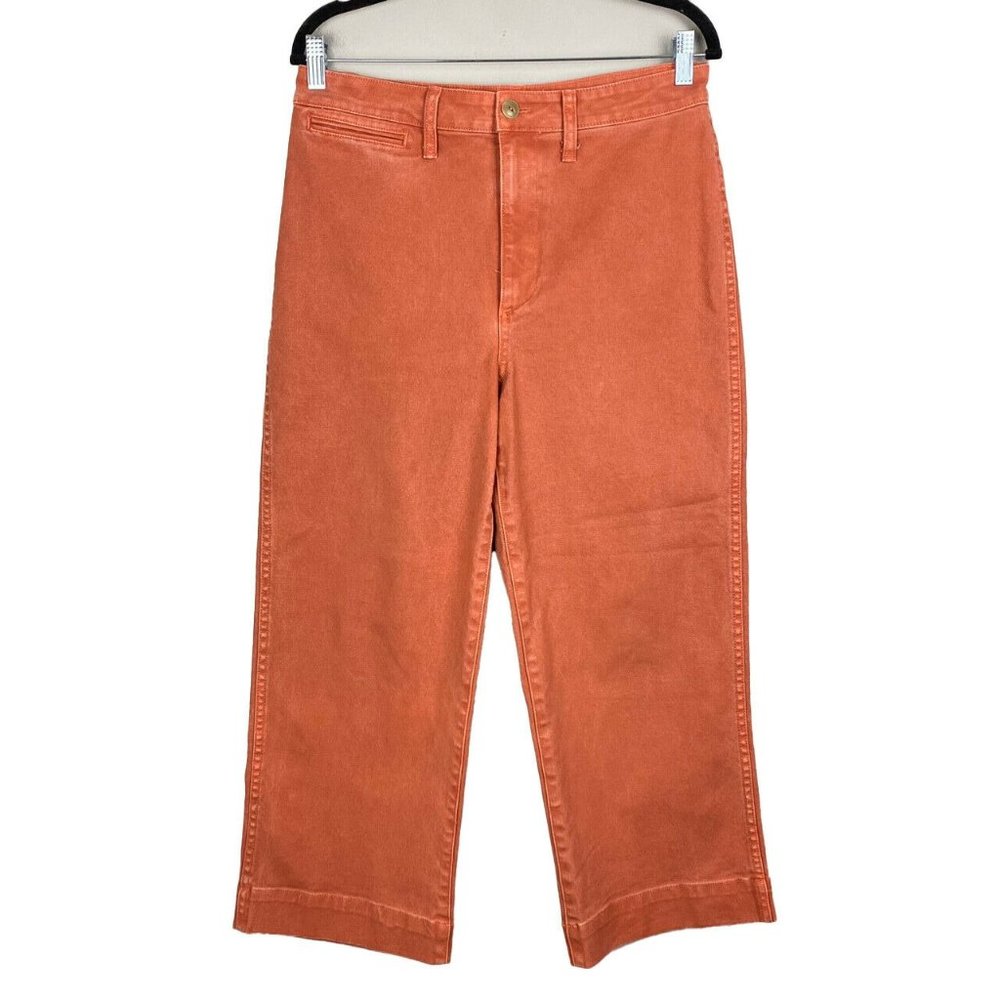 Madewell Wide Leg Pants in Orange